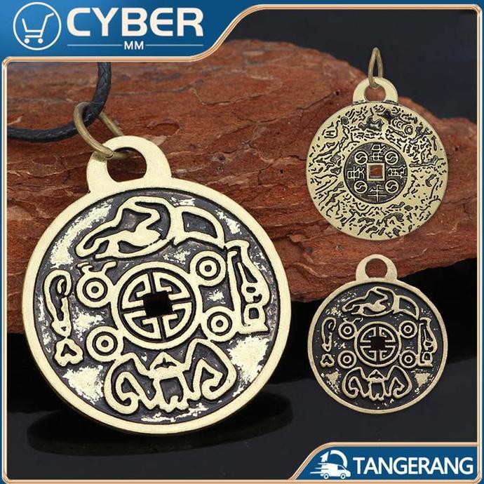 CHONELIO Money Amulet Asli Zinc Alloy Kalung Keberuntungan China / Kalung Hoki China / Kalung Feng S