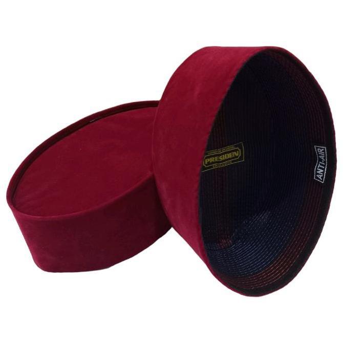 Wekup Peci Merah Maroon Khas Betawi Merk President Tinggi 9 Cm Murah Berkualitas Bisa Bayar Ditempat
