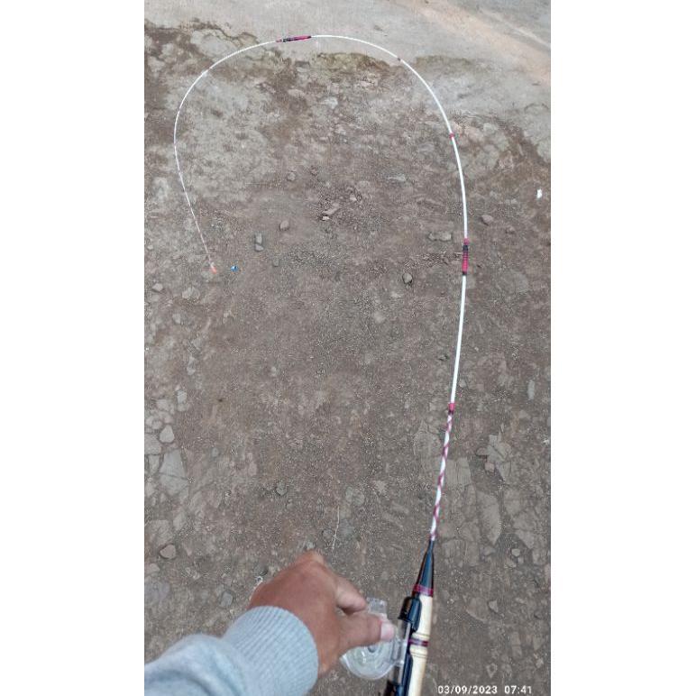 joran handmade tanago ,joran fiber optic uceng wader ,nilem , 180 cm lentur