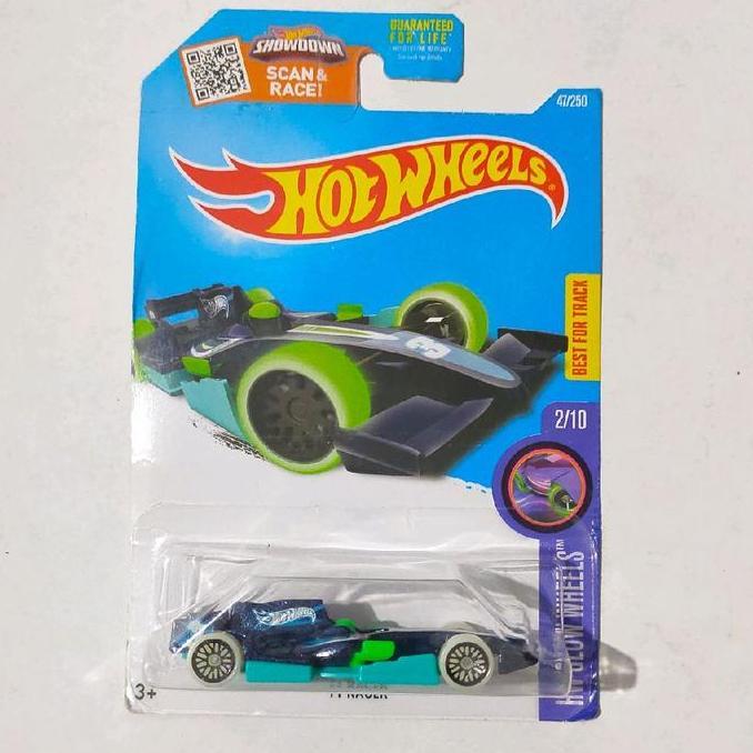 Hotwheels Hot Wheels F1 Racer biru tua 2016 HW Glow Wheels rare
