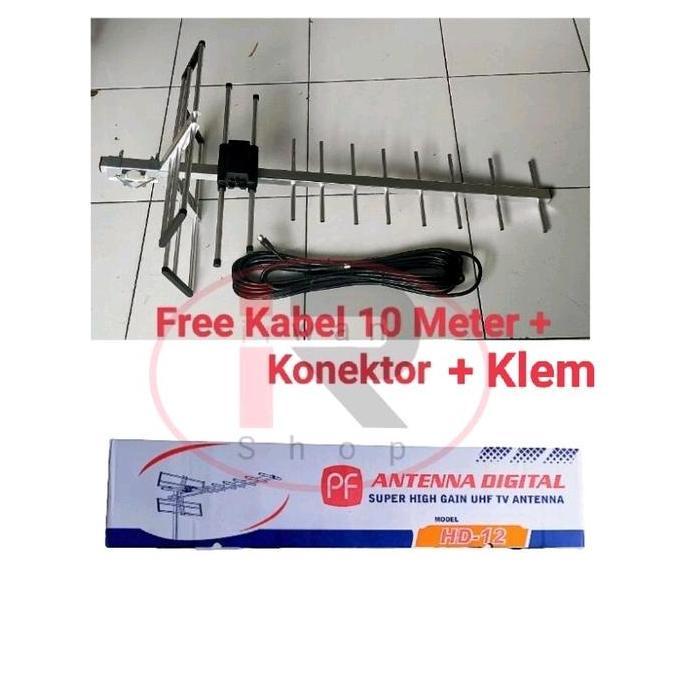 Antena Tv Pf Hd12 Digital / Antena Tv Digital Hd 12 + Kabel Terlaris