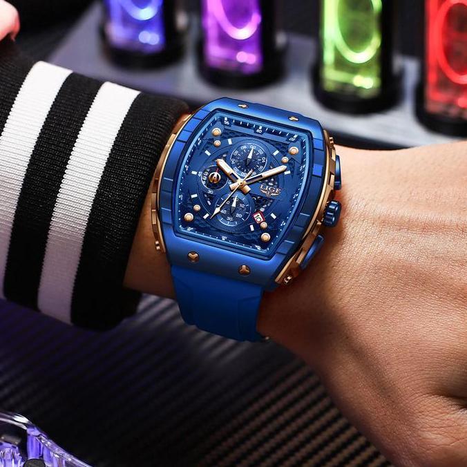 Cloknlok- Lige Jam Tangan Fashion Pria Merek Mewah Teratas Tahan Air 50 Meter Bercahaya  Kuarsa Olah