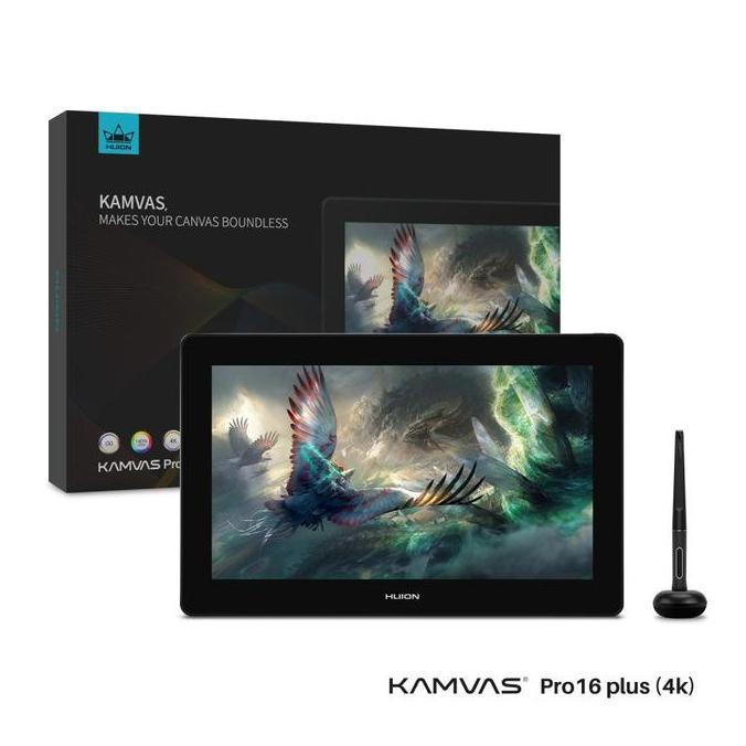 HUION KAMVAS PRO 16 PLUS 4K GT1562 GARANSI RESMI 1 TAHUN ORIGINAL DAN TERPERCAYA