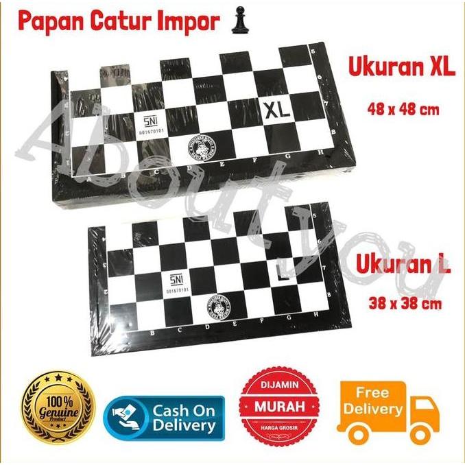 jar_fashiom - papan catur plastik lipat chess board catur impor sni besar murah permainan games toys