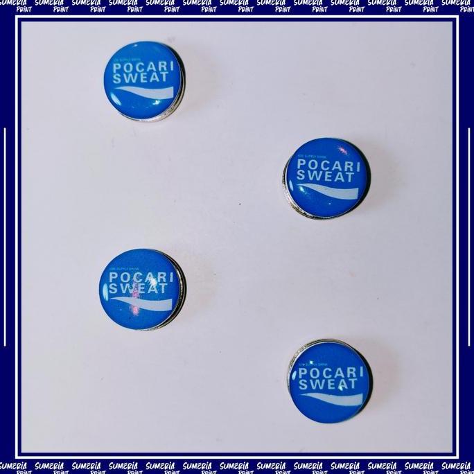 TERLARIS!! KANCING RACE/MARATHON/LARI BIB BUTTON MAGNET POCARI SWEAT (1 SET 4PCS)