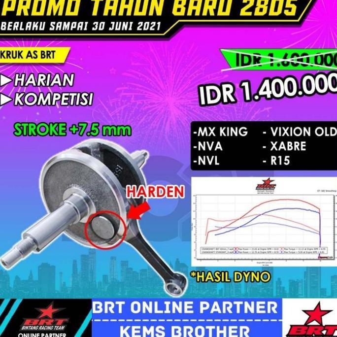 KRUK AS BRT MX VIXION MXKING XABRE R15 STROKE UP 7.5MM MOTOR ORIGINAL DAN TERPERCAYA