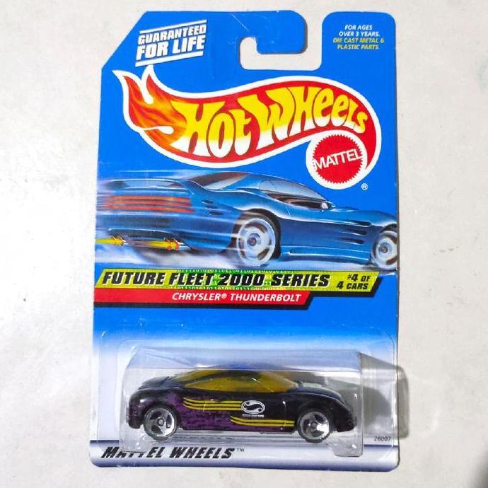 Hotwheels Hot Wheels Chrysler Thunderbolt hitam ungu 2000 Future Fleet blue card