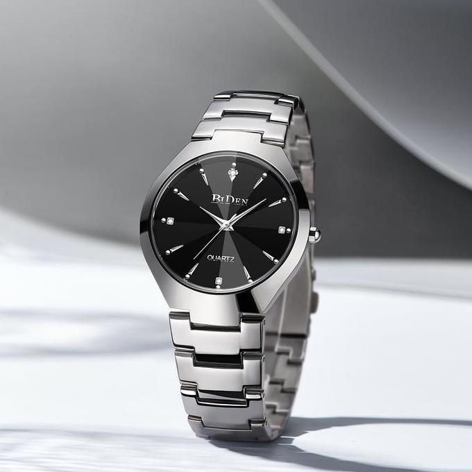 Cloknlok- Biden Jam Tangan Pria Mode Mewah Santai Otomatis Date Tali Stainless Steel Tahan Air Kuars