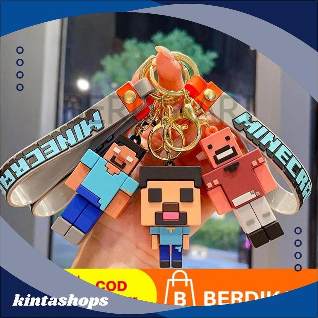 BD Gantungan Kunci Minecraft Silikon Premium / Gantungan Kunci Minecraft / Ganci Minecraft / Gantung