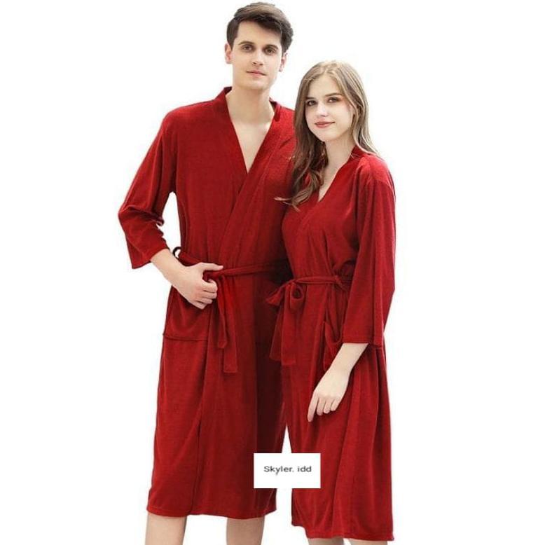 Kimono Handuk Baju Couple Pengantin Pasangan Jubah Mandi Bathrobe DISKON
