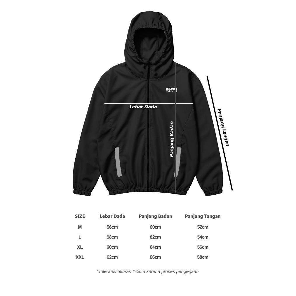 HOT DEALS ELHAQUE - JAKET RUNNING ONE SET PARASUT OLAHRAGA WINDBREAKERS TRACKSUITE PRIA WANITA