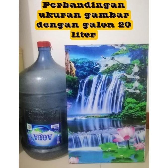 Hiasan dinding gambar pemandangan ukuran besar 47X31, Lukisan pemandangan ukuran A3, Dekorasi rumah