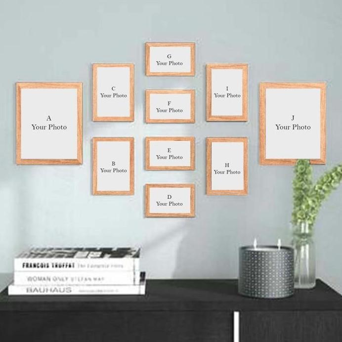 10 ITEM PAKET KOLASE BINGKAI FOTO UKURAN 6R/8R/11R WARNA HITAM & PUTIH