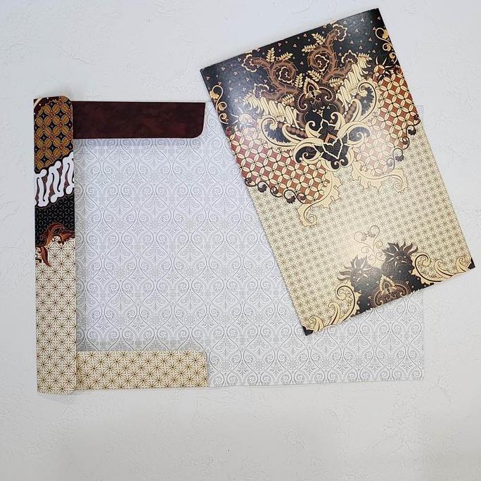map kertas / stopmap / Stop Map folio motif batik Indonesia
