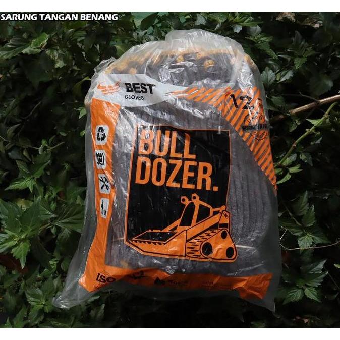 Promo Sarung Tangan Benang 6 Abu Merk Bull Dozer - Sarung Tangan Proyek - Sarung Tangan Rajut Cod