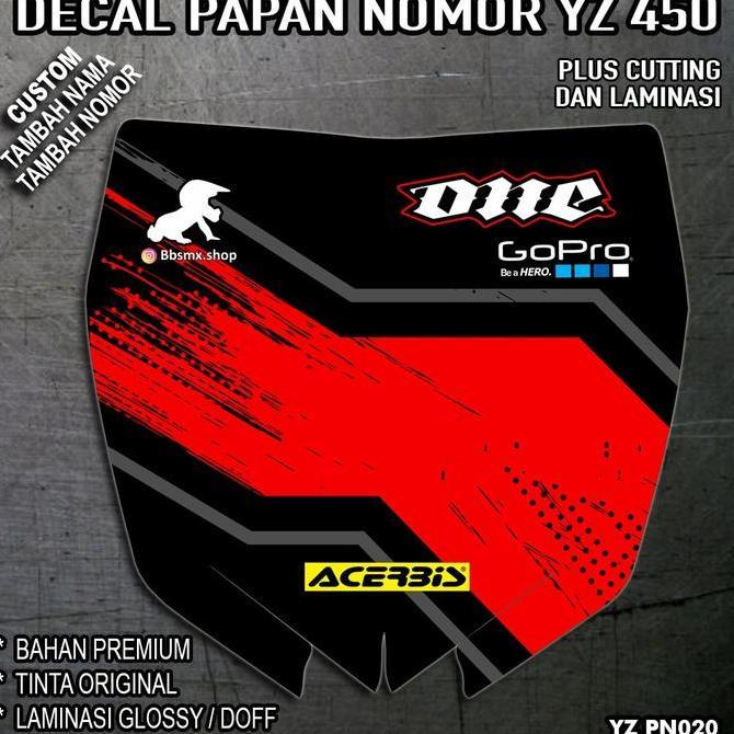 Decal  Papan  Nomor  YZ  450