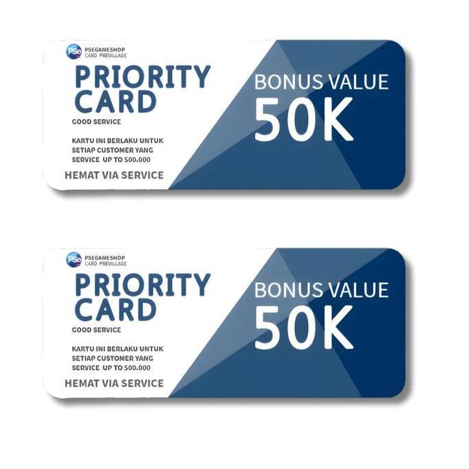 PRIORITY CARD Service Previllage / Kartu Service Console Nintendo switch / PS3 / PS4 / PS5