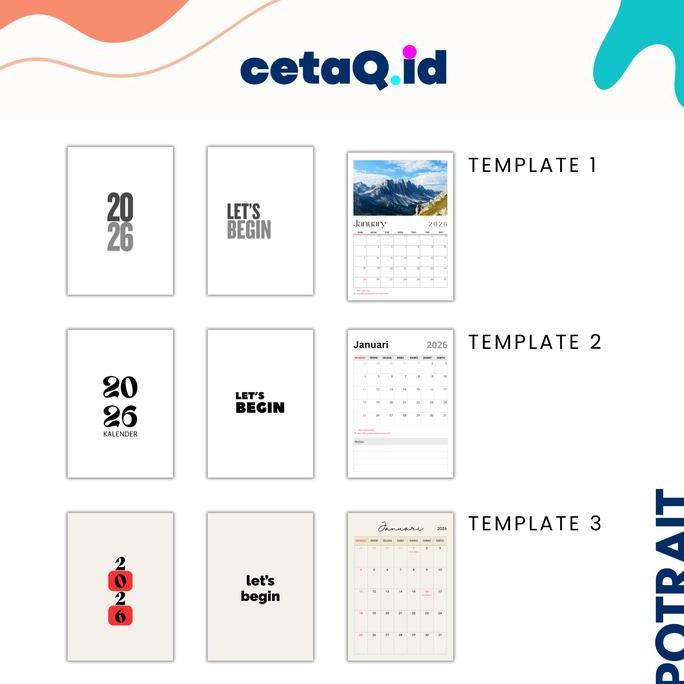 Cetaq.id Kalender Meja Custom A5 | Print Kalender Duduk Lapis Art Paper