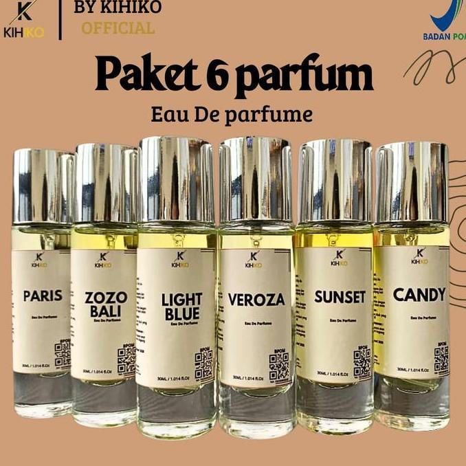 [BPOM] Kihiko Parfum 30ml Eau De Parfume Paket 6 Botol