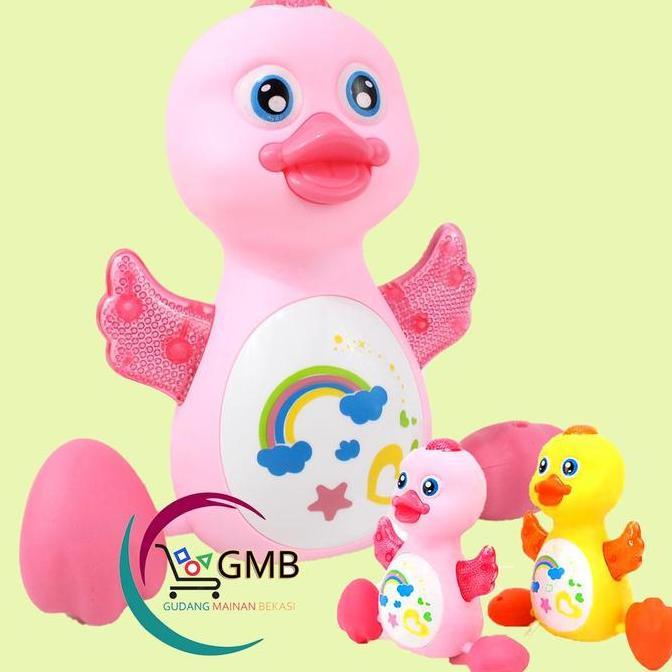 TERLARIS MAINAN BEBEK MUSIK MENYALA EN-715 MAINAN ANAK BEBEK BERJALAN MAINAN ANAK