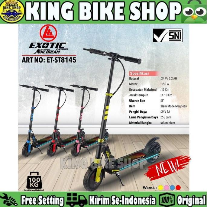 TERLARIS SCOOTER SKUTER LISTRIK ET ST-8145 ELECTRIC LIPAT DEWASA ANAK