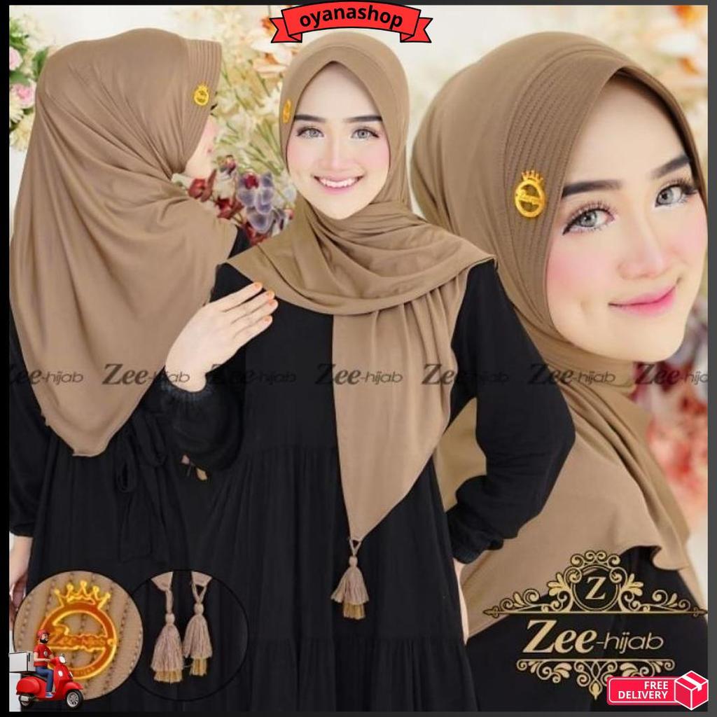 Segitiga Pet Tassel / Jilbab Instan / Jilbab Segitiga / Jilbab Jersey / Segitiga Instan Jersey / Jil