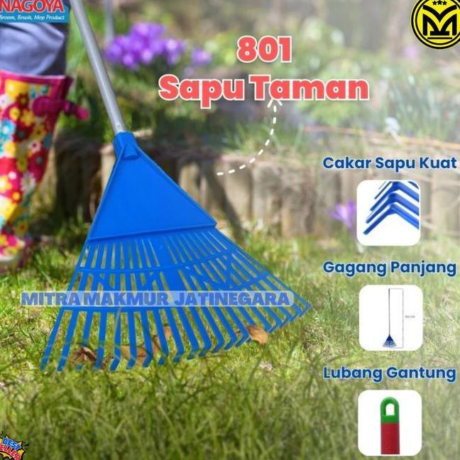 801 Nagoya Sapu Taman 150Cm Sapu Pembersih Daun Taman Sapu Pantai Sapu Pasir Plastik
