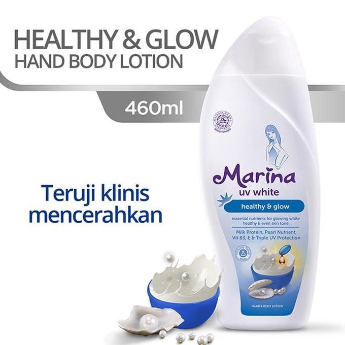 Skinyou- [Paket Lotion + Scrub] Hand Body Marina Uv White Healthy And Glow 460Ml Shinzui Skin Lighte