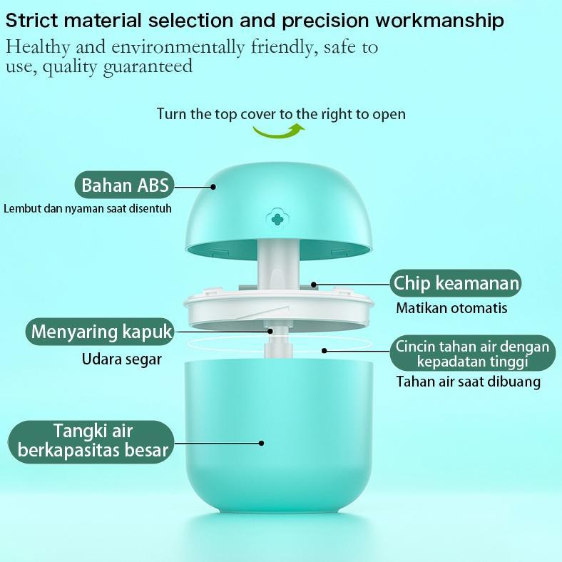 TERBARU AIR HUMIDIFIER DIFFUSER PELEMBAB UDARA HUMIDIFIER CATU DAYA USB COCOK UNTUK RUANG BELAJAR KA