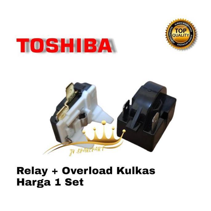 Relay Ptc + Overload Kulkas Toshiba 2 Pintu | Relai Overload Kulkas 2 Pintu Toshiba Terbaik