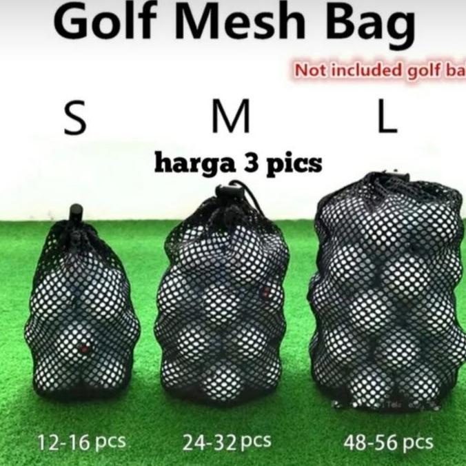 Tas Bola Golf Serut Jaring Bola Golf