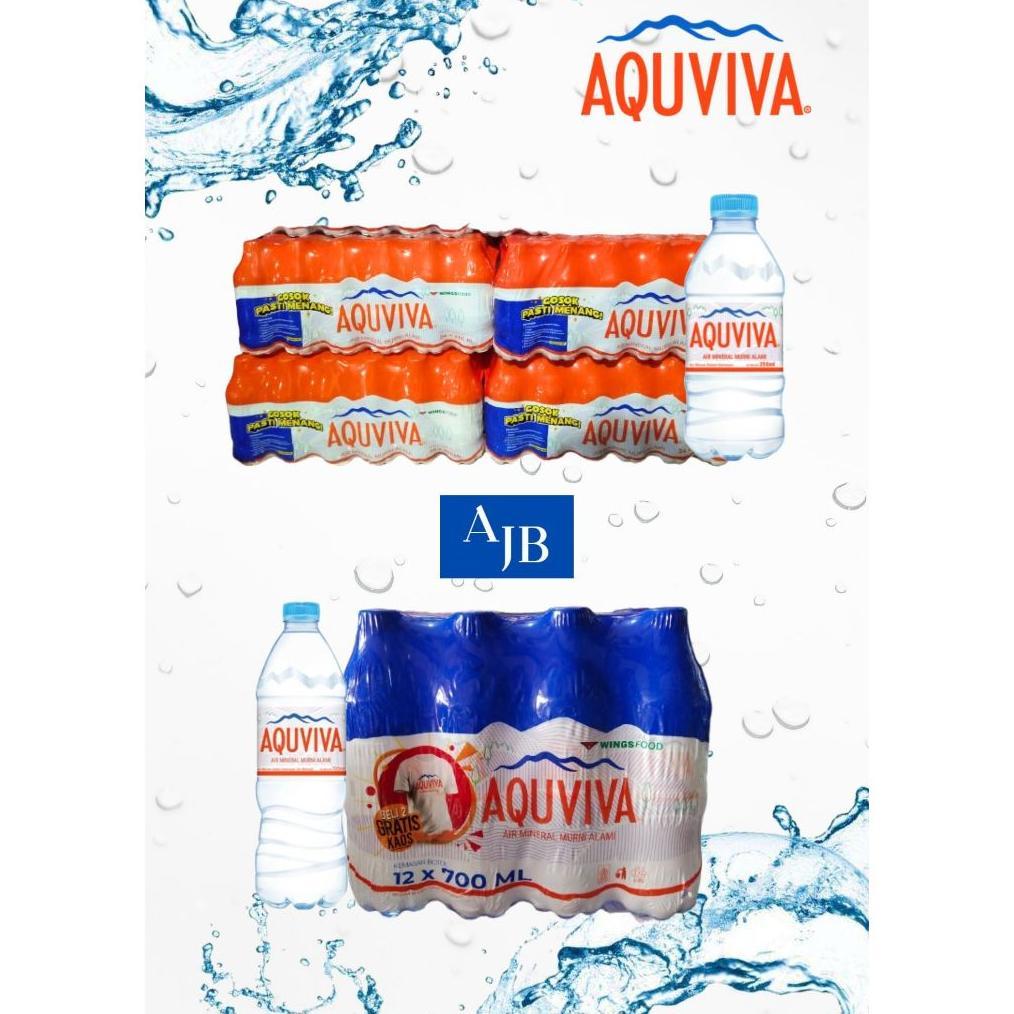 1 PACK - AQUVIVA AIR MINERAL 250ML &  700ML & SANQUA 220ML (TERDAPAT VOUCHER BERHADIAH) terlaris