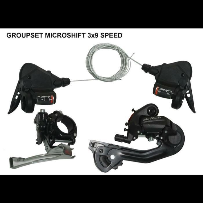 Shifter 9 Speed/ Microshift. (Shifter, Rd,Fd) Original Dan Terpercaya
