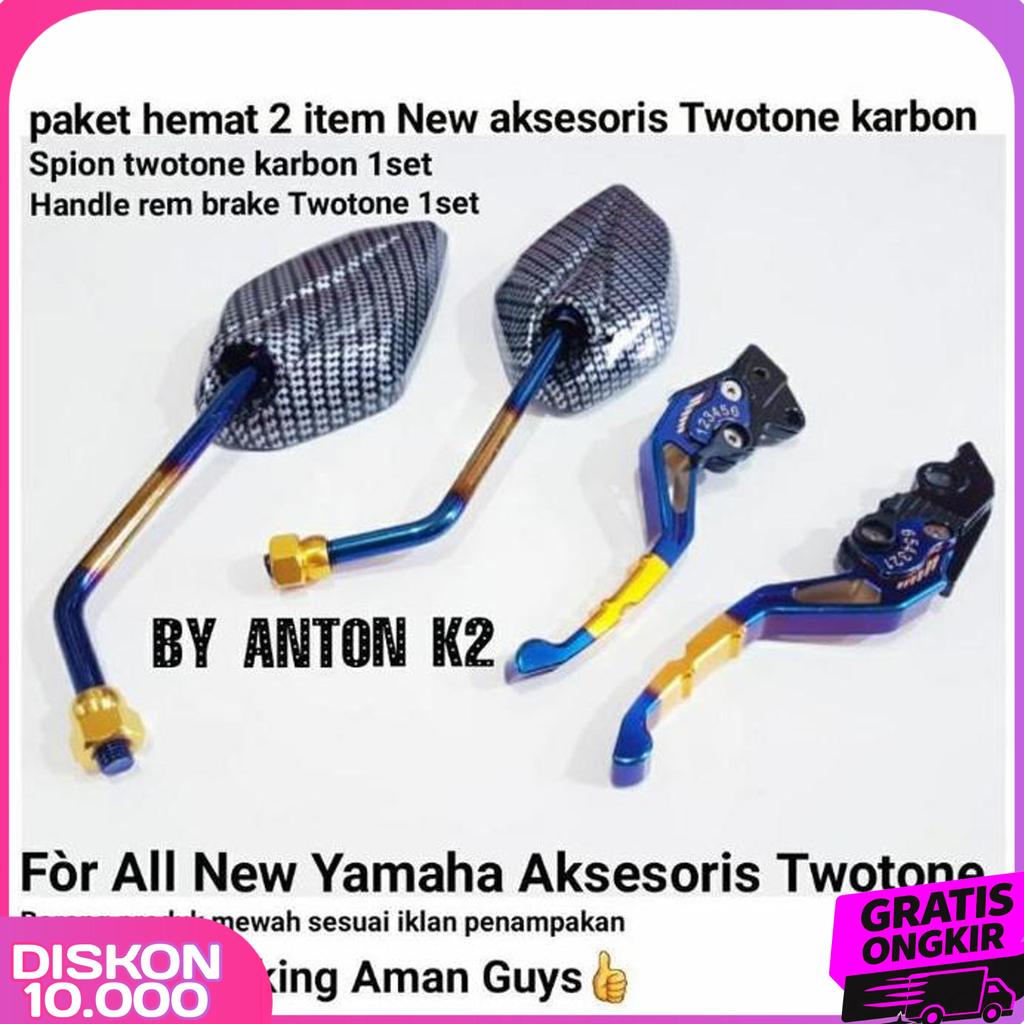 Handle Rem Paket Kaca Spion Carbon Variasi Motor Jupiter Mx New/Vixion
