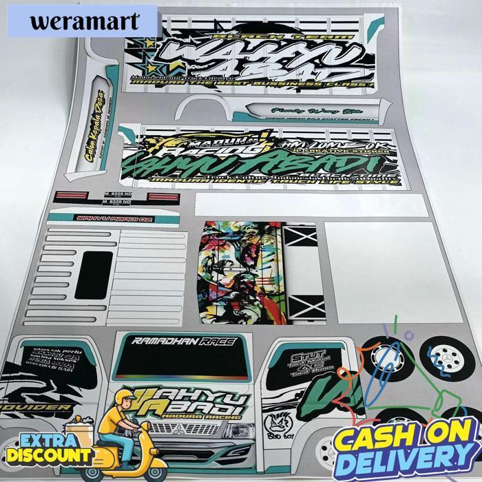 Stiker Miniatur Truk Oleng Panjang 30 Cm