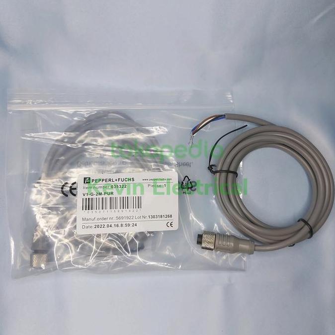 TERBARU - Pepperl+Fuchs V1-G-2M-PUR Socket M12 4pin