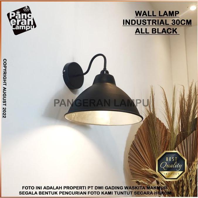 HARGA DISC - LAMPU DINDING WALL LAMP MINIMALIS INDUSTRIAL TYPE INDUSTRIAL BLACK