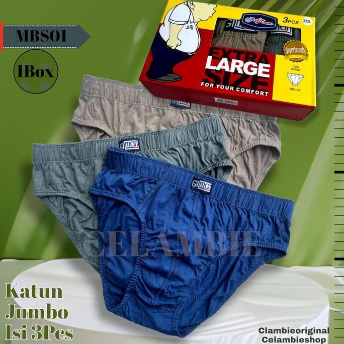NEW CELANA DALAM PRIA JUMBO GT MAN / MBS01 / CD PRIA XXL,XXXL,XXXXL ORI