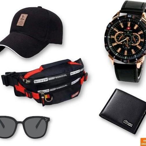 NEW TERBARU BISA COD PAKET GANTENG 1 PAKET ISI 5 TAS SELEMPANG FREE TOPI , JAM TANGAN KULIT , DOMPET