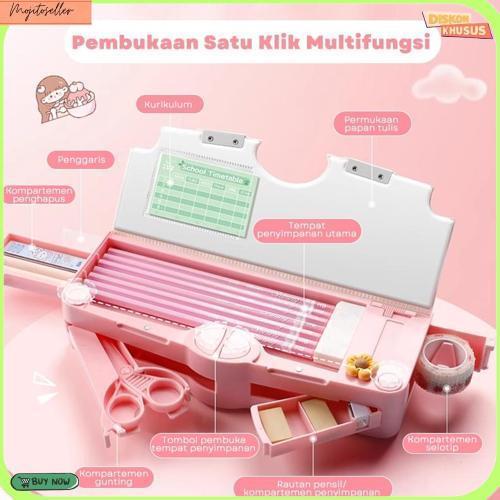 Aimilo - Kotak Pensil Anak Perempuan Tempat Pensil Anak Perempuan Kotak Pensil Multifungsi Kado Anak