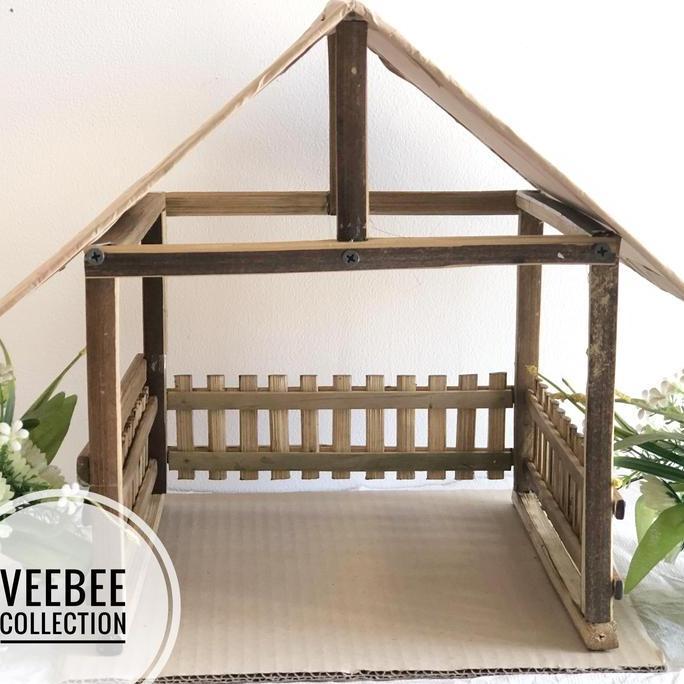 rumah rumahan Patung kelahiran yesus/ rumah Diorama / hiasan phn natal