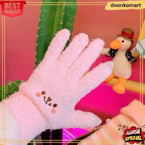 Sarung Tangan Winter Wooll Hangat /Sarung Tangan Motor Wanita Lucu Smile Pilihan Tepat