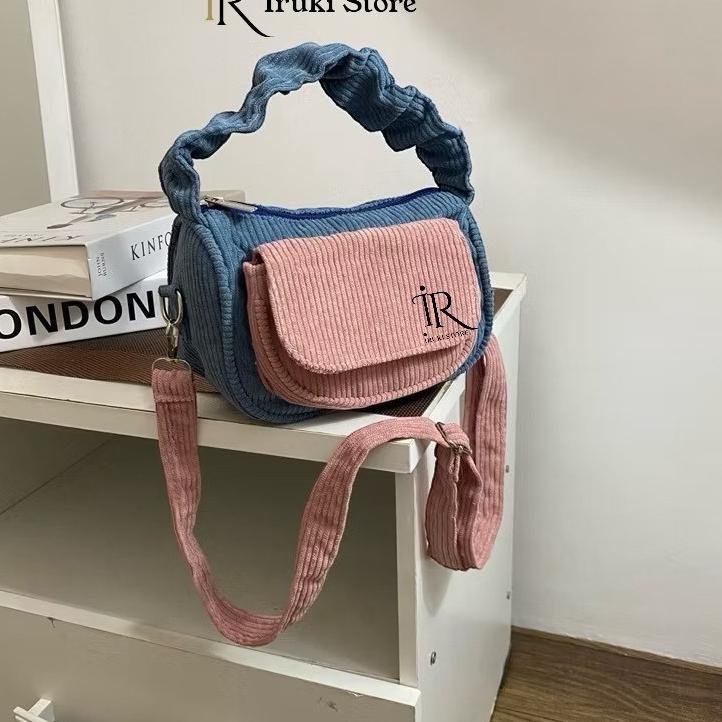 Tas Selempang Wanita Waiko / Tas Wanita Corduroy / Tas Selempang Mini Corduroy