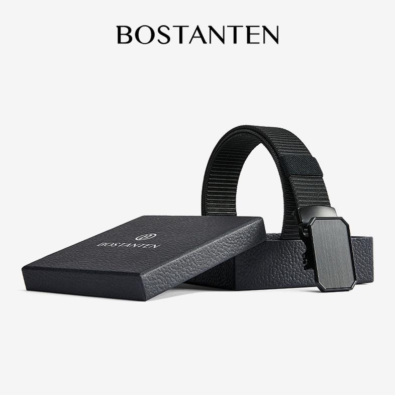 Premium Bostanten Sabuk Pinggang Pria Ikat Pinggang Pria Nylon Canvas Alloy Belt Gesper Pria