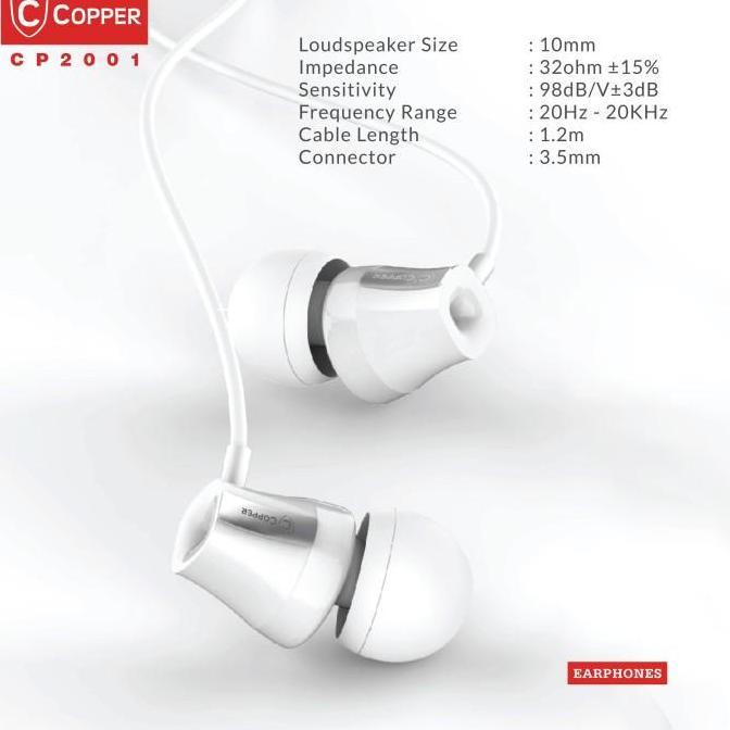 COPPER HEAVY BASS CP2001 Earphone / Headset / Handsfree / Hf