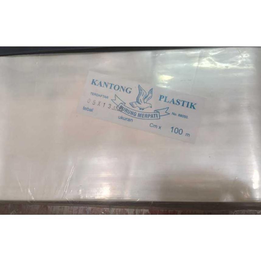 Plastik Roll / Plastik Pp Bening Tebal 05 Lebar 13Cm, 16Cm, Panjang 100Meter