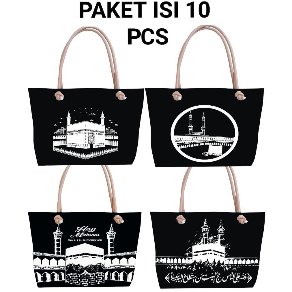 Termurah  Tote Bag Wanita Isi (5 Pcs) Hampers Haji Dan Umroh Tas Souvenir Tas Ibu Ibu Pengajian