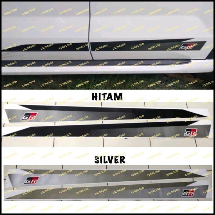 GRATIS ONGKIR STIKER BODY SAMPING MOBIL AVANZA XENIA VELOZ 2022 2023 2024 GR HITAM SILVER 