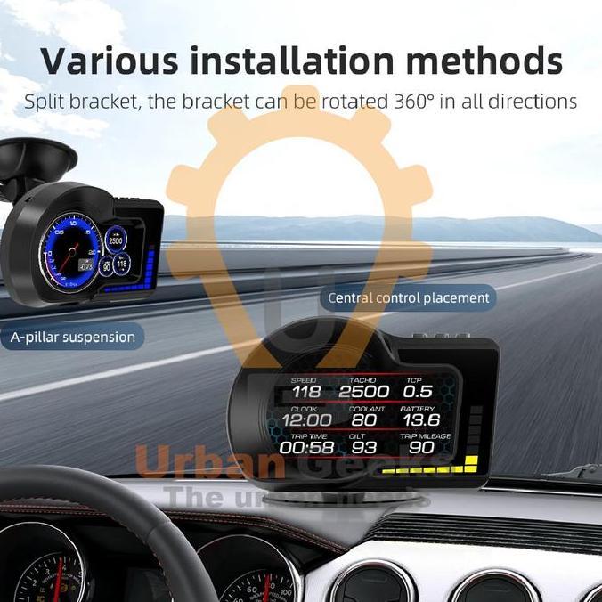 CAR HEAD UP DISPLAY F15 HUD OBD2 GPS SPEEDOMETER ORIGINAL DAN TERPERCAYA