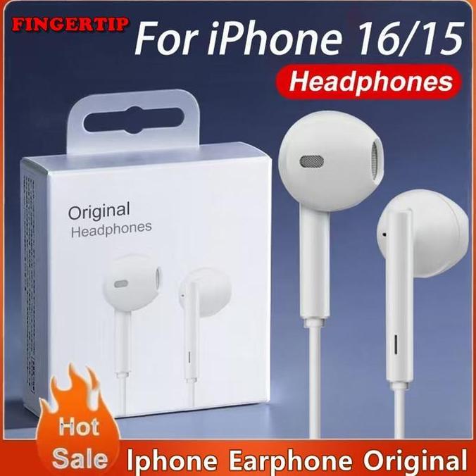 TERLARIS HEADSET EAHONE USB C IPHONE 15 PRO MAX PLUS ORINAL APPLE